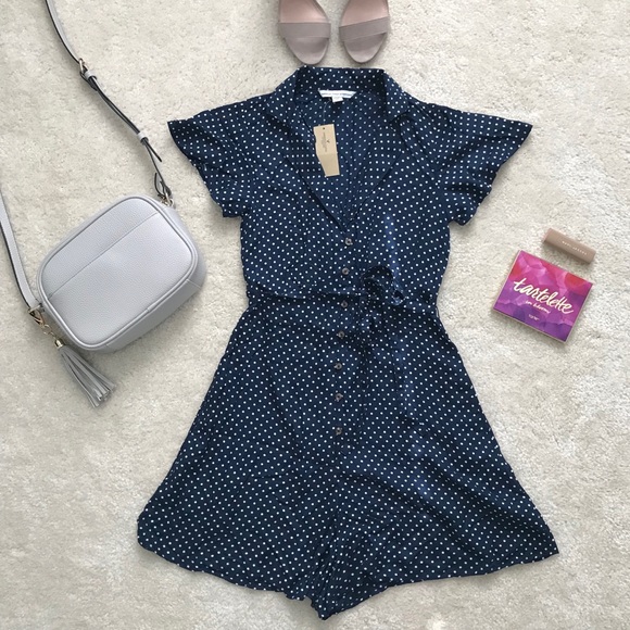 american eagle polka dot jumpsuit
